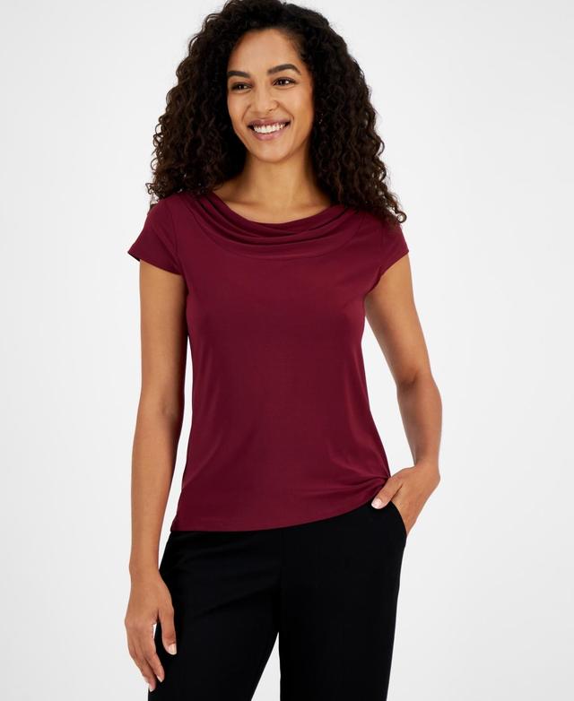 Kasper Womens Cowlneck Blouse Product Image