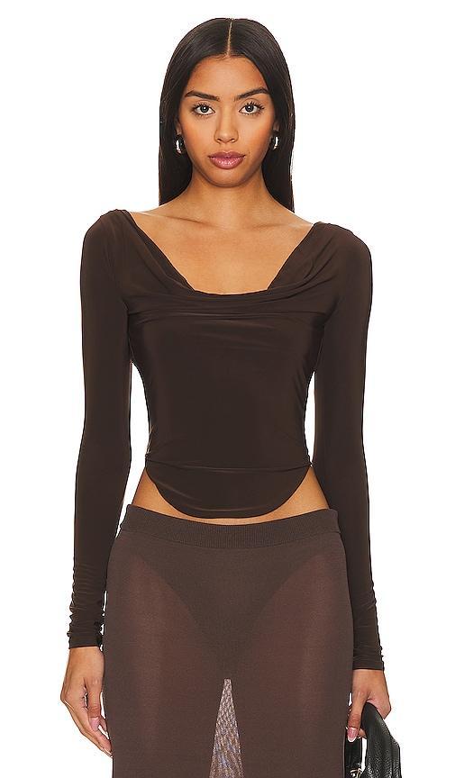 Lovers and Friends Xander Top in Chocolate Brown Product Image