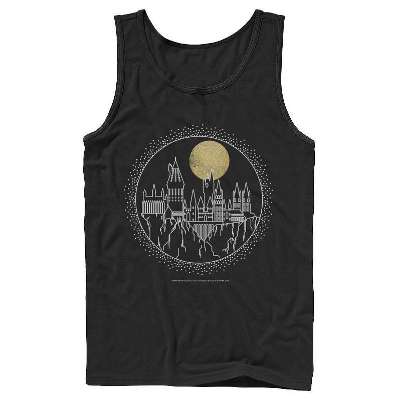 Mens Harry Potter Deathly Hallows 2 Hogwarts Line Art Tank Top Product Image