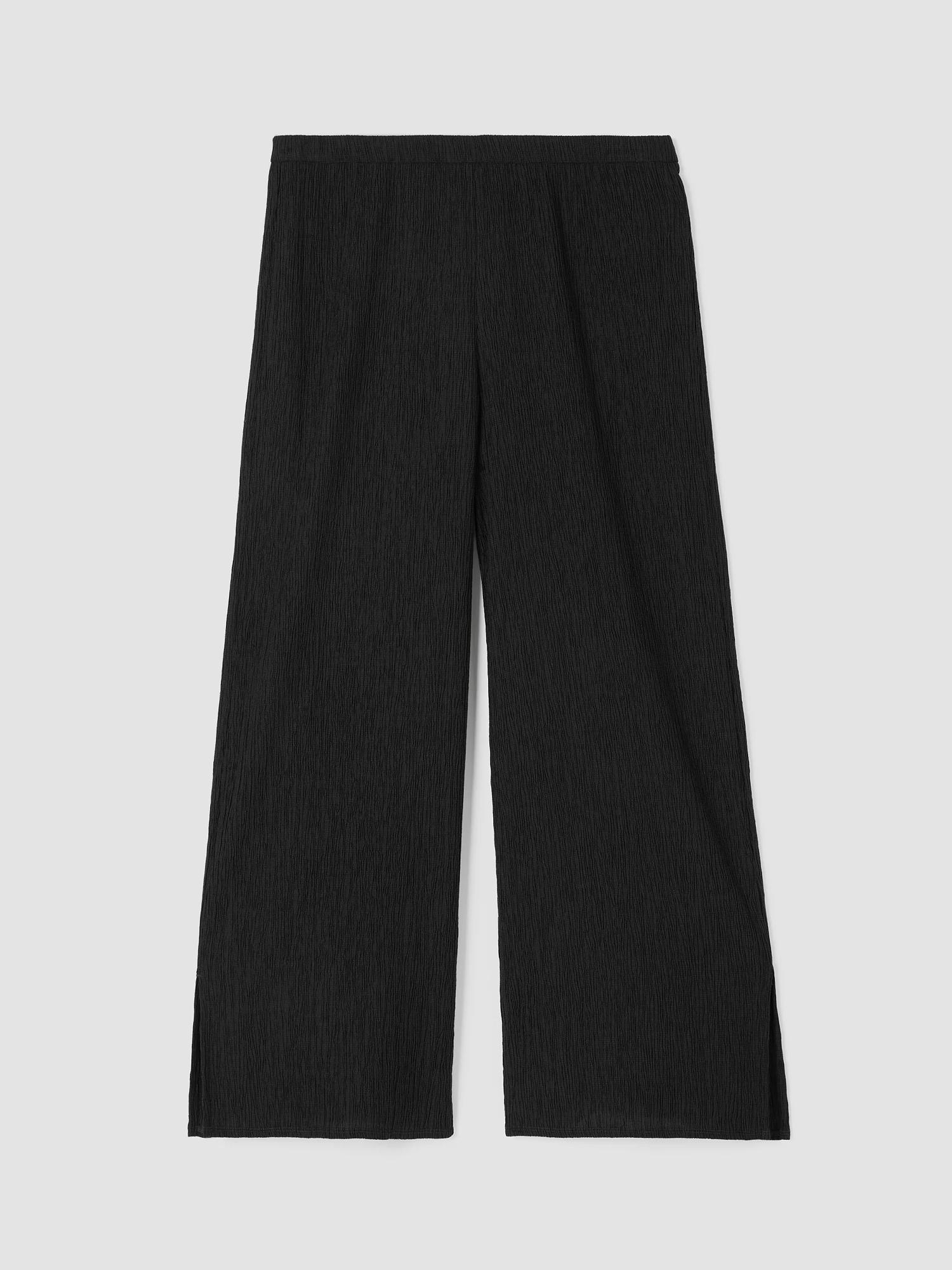 EILEEN FISHER Woven Plissé Wide-Leg Pantfemale Product Image