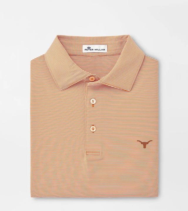 Peter Millar Mens Texas Jubilee Stripe Performance Polo | Color: Rust | Size: XXL Product Image