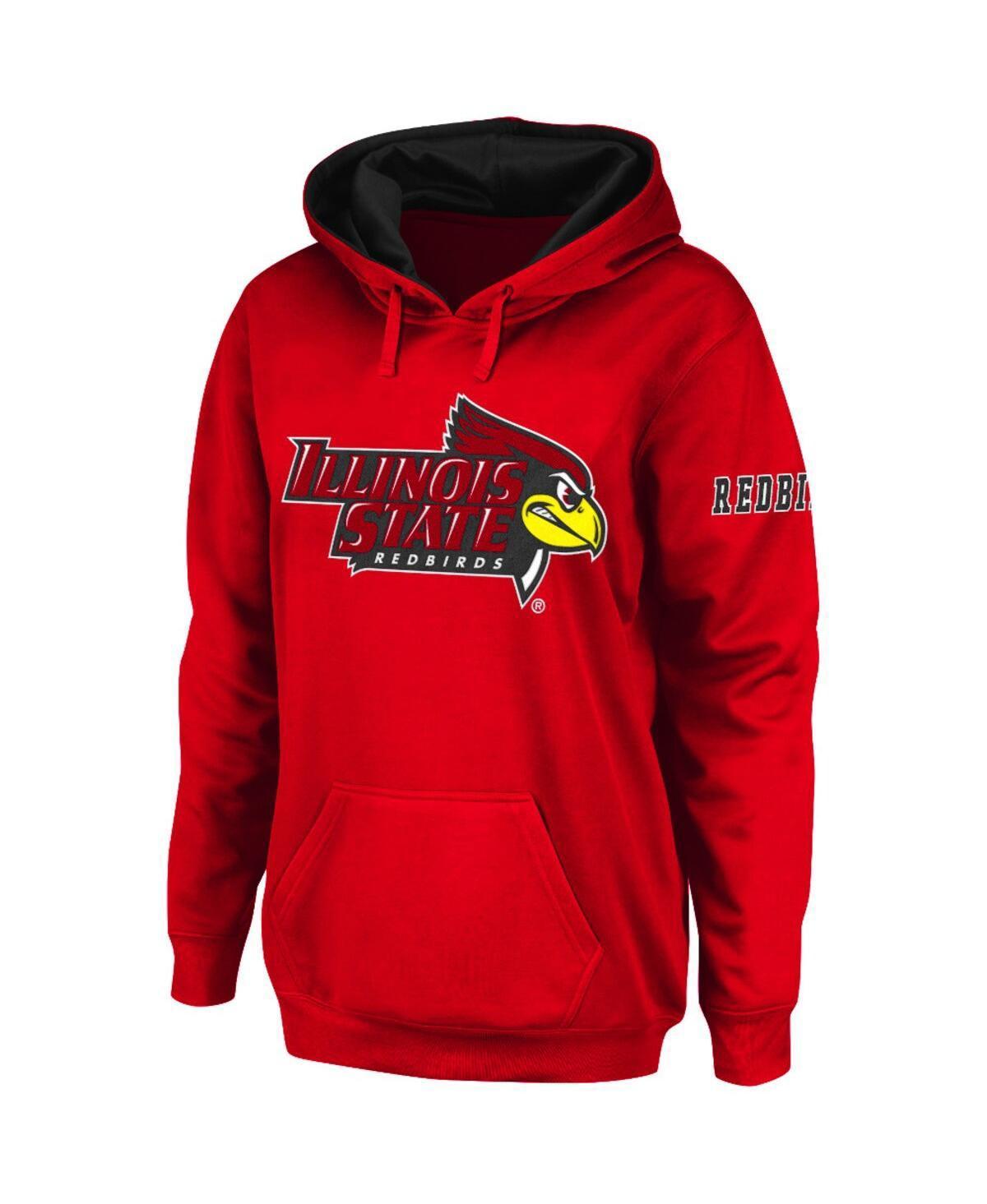 Womens Red Illinois State Redbirds Big Logo Pullover Hoodie Product Image