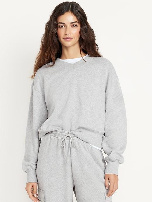 SoComfy Oversized V-Neck Sweatshirt Product Image