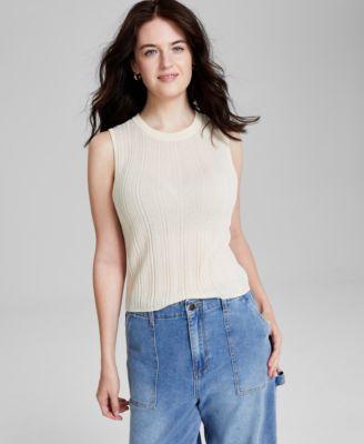 Women's Ribbed Sweater Tank Top, Created for Macy's Product Image