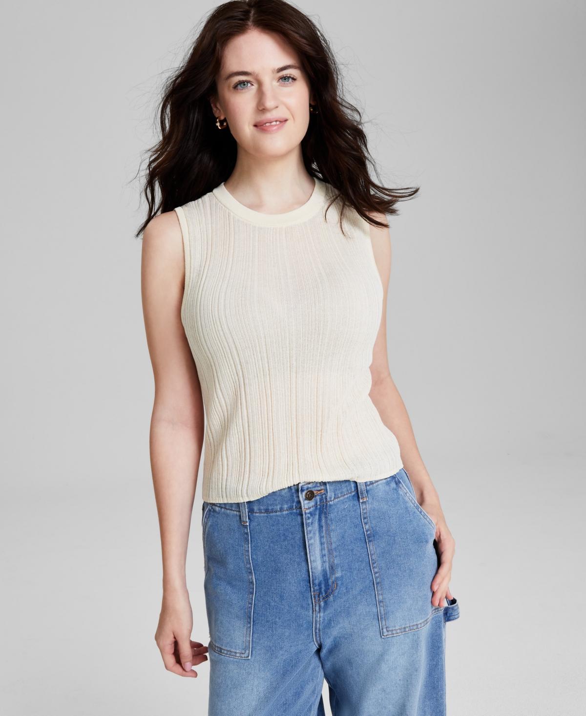 And Now This Womens Ribbed Sweater Tank Top, Created for Macys Product Image