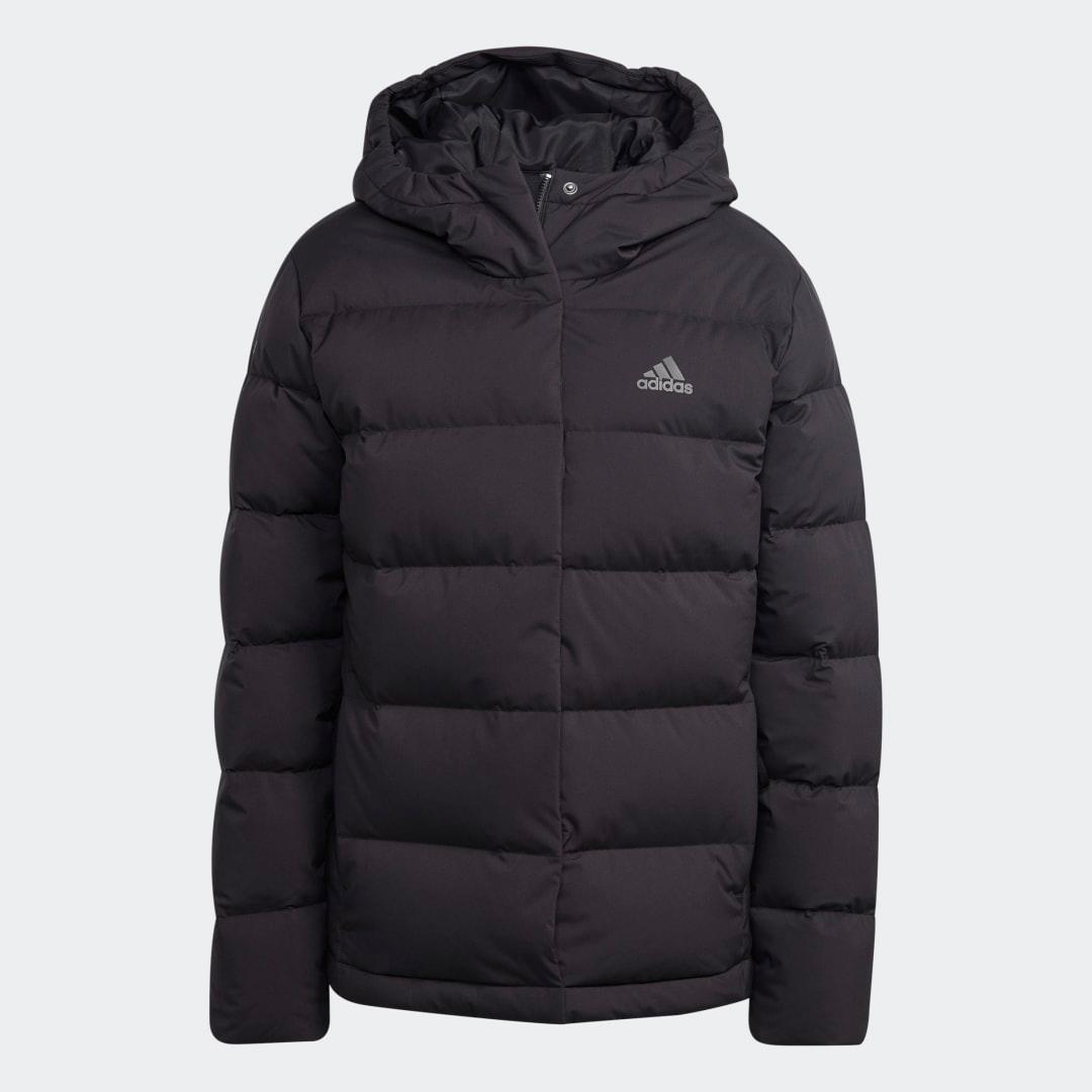 adidas Helionic Hooded Down Jacket Sandy Pink L Womens product image