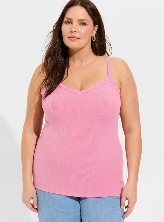 Rib V-Neck Icon Cami Product Image