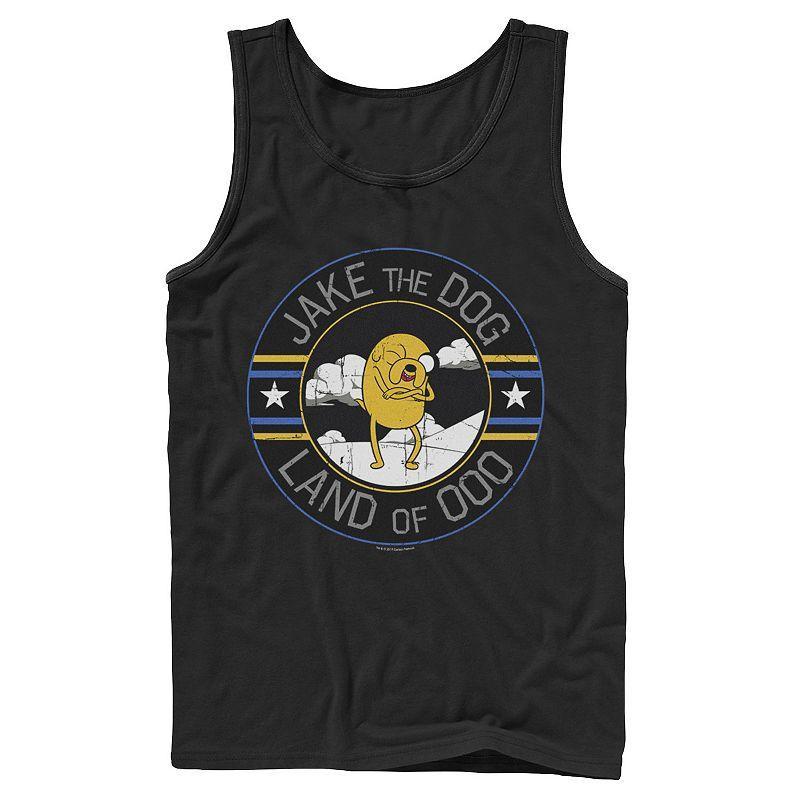 Mens Cartoon Network Adventure Time Jake The Dog Land Of Ooo Tank Top Blue Product Image