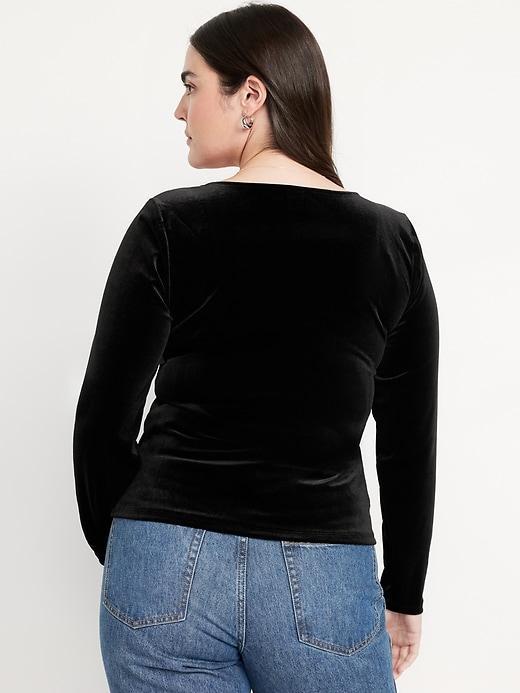 Fitted Velvet Top Product Image