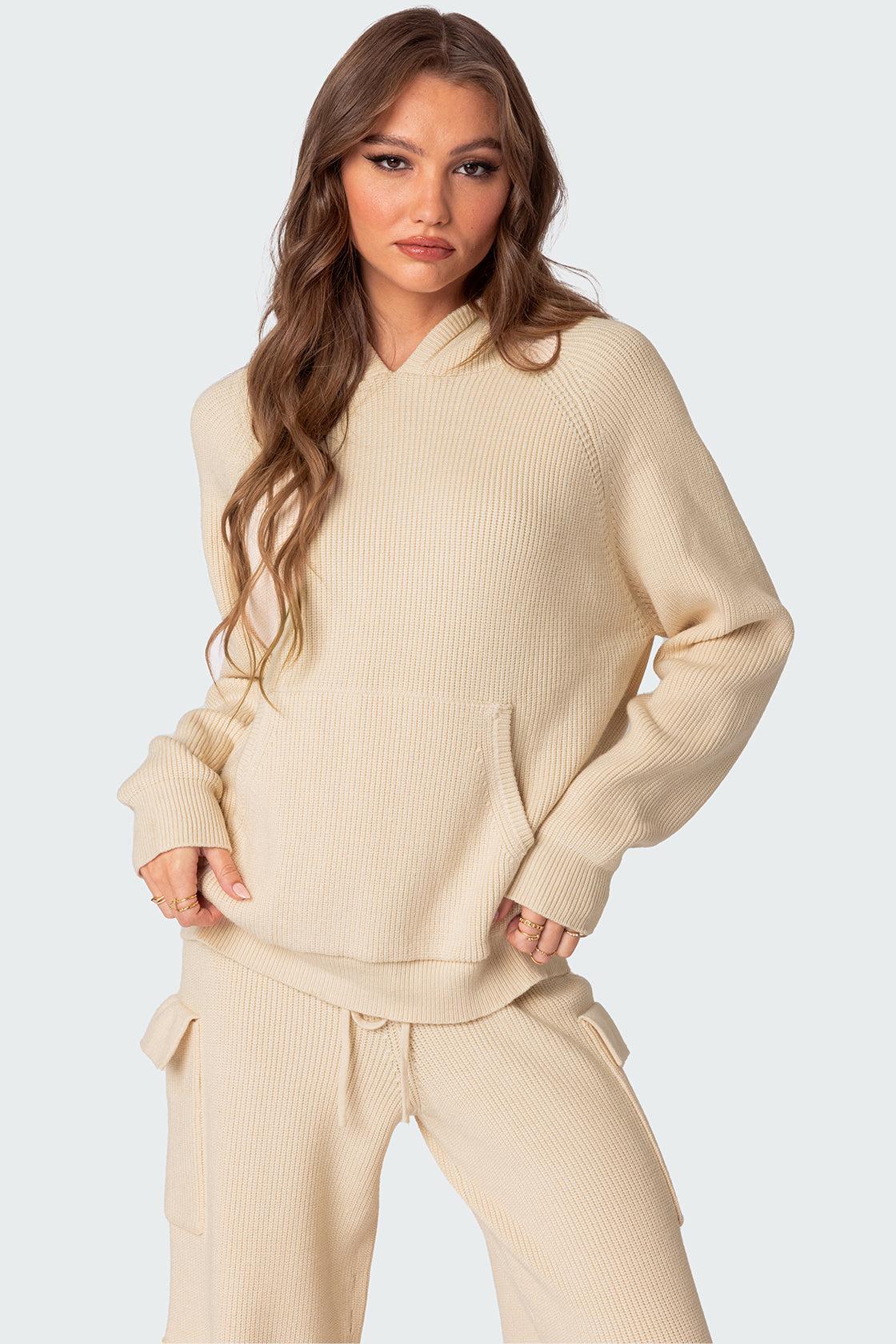 Wynter Oversized Knit Hoodie Product Image