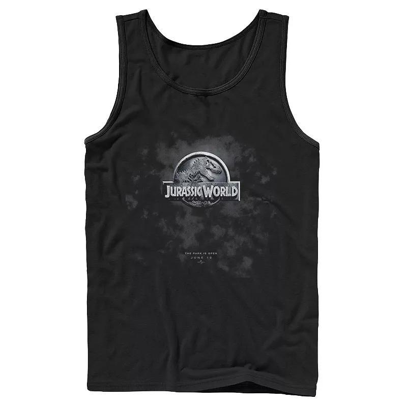 Mens Jurassic World Dark Logo Movie Poster Tank Top Product Image