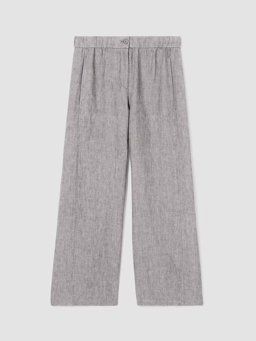 Washed Organic Linen Délavé Wide Trouser Pant Product Image