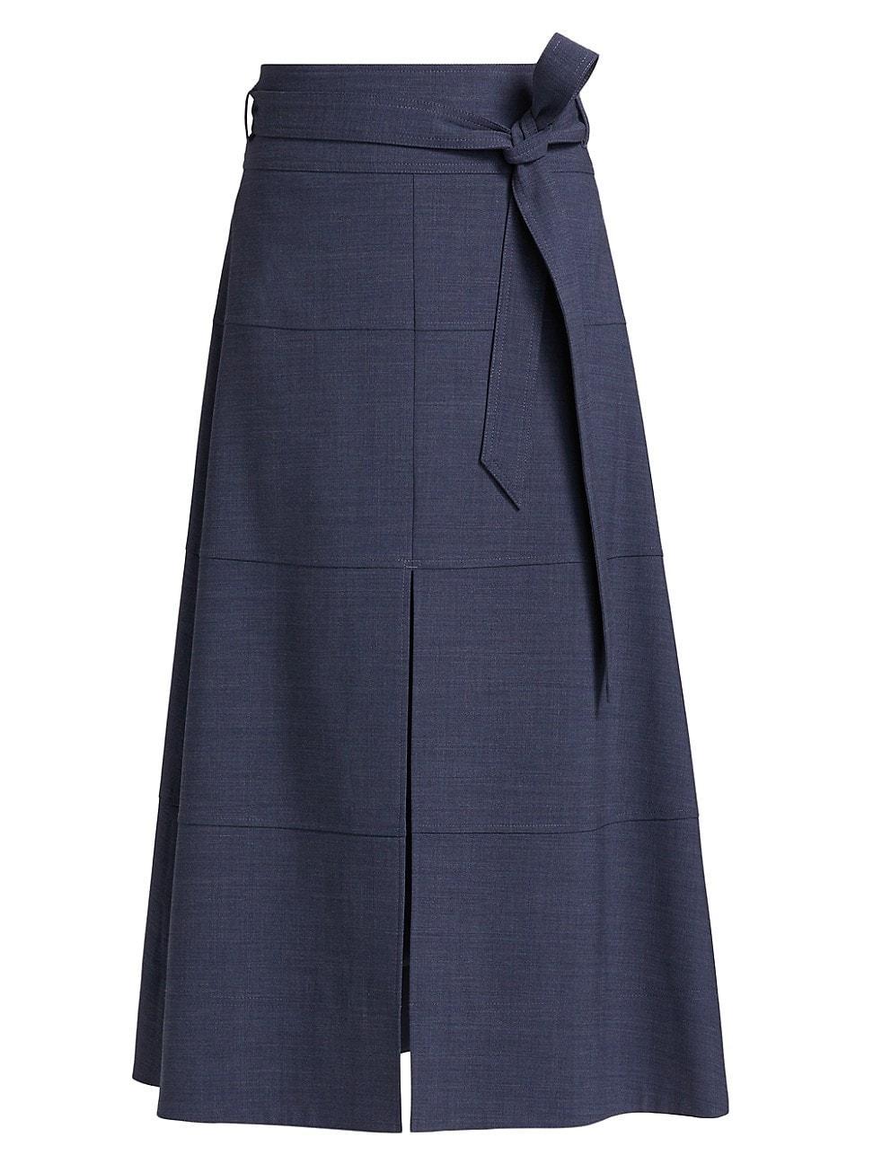 Womens Hudson Stretch-Wool Midi-Skirt Product Image