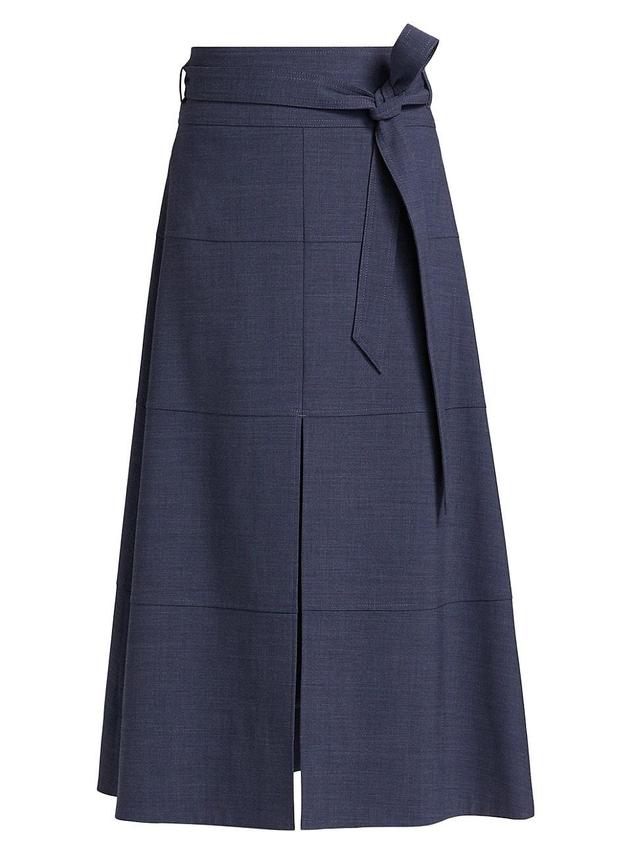 Womens Hudson Stretch-Wool Midi-Skirt Product Image