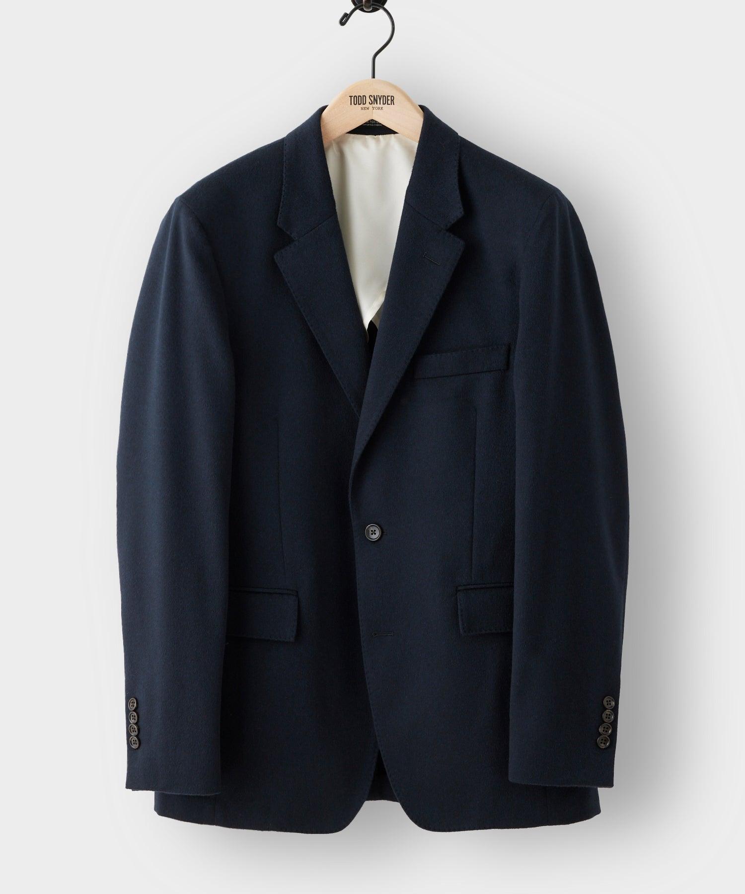 Italian Cashmere Sutton Jacket in Navy Product Image