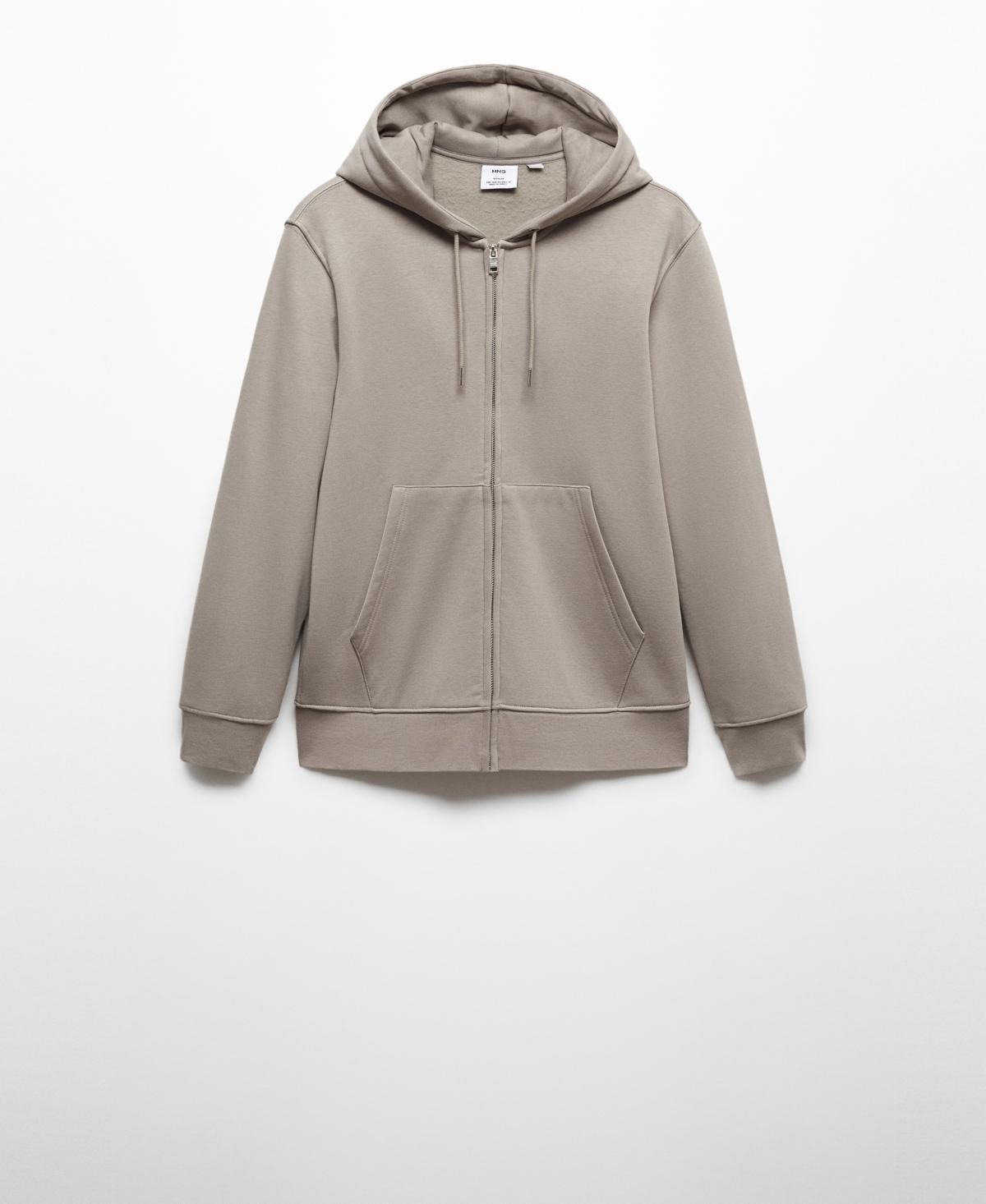 Mango Mens Cotton Zip-Up Hoodie Product Image