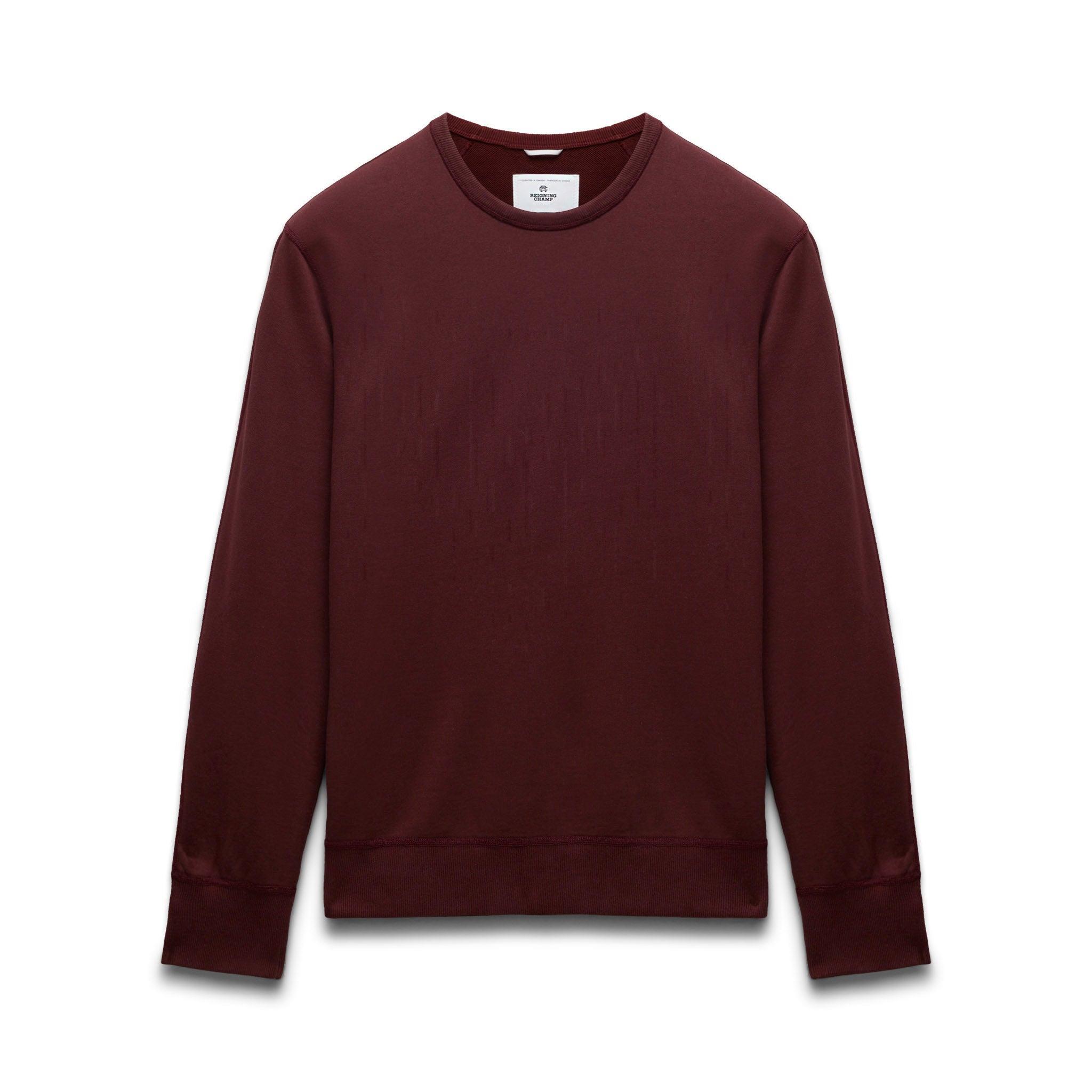 0984. Herringbone Terry Crewneck - Crimson Red Product Image