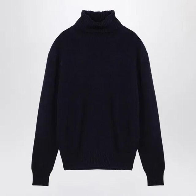 Ami Paris Navy Turtleneck Jumper In Blue Product Image