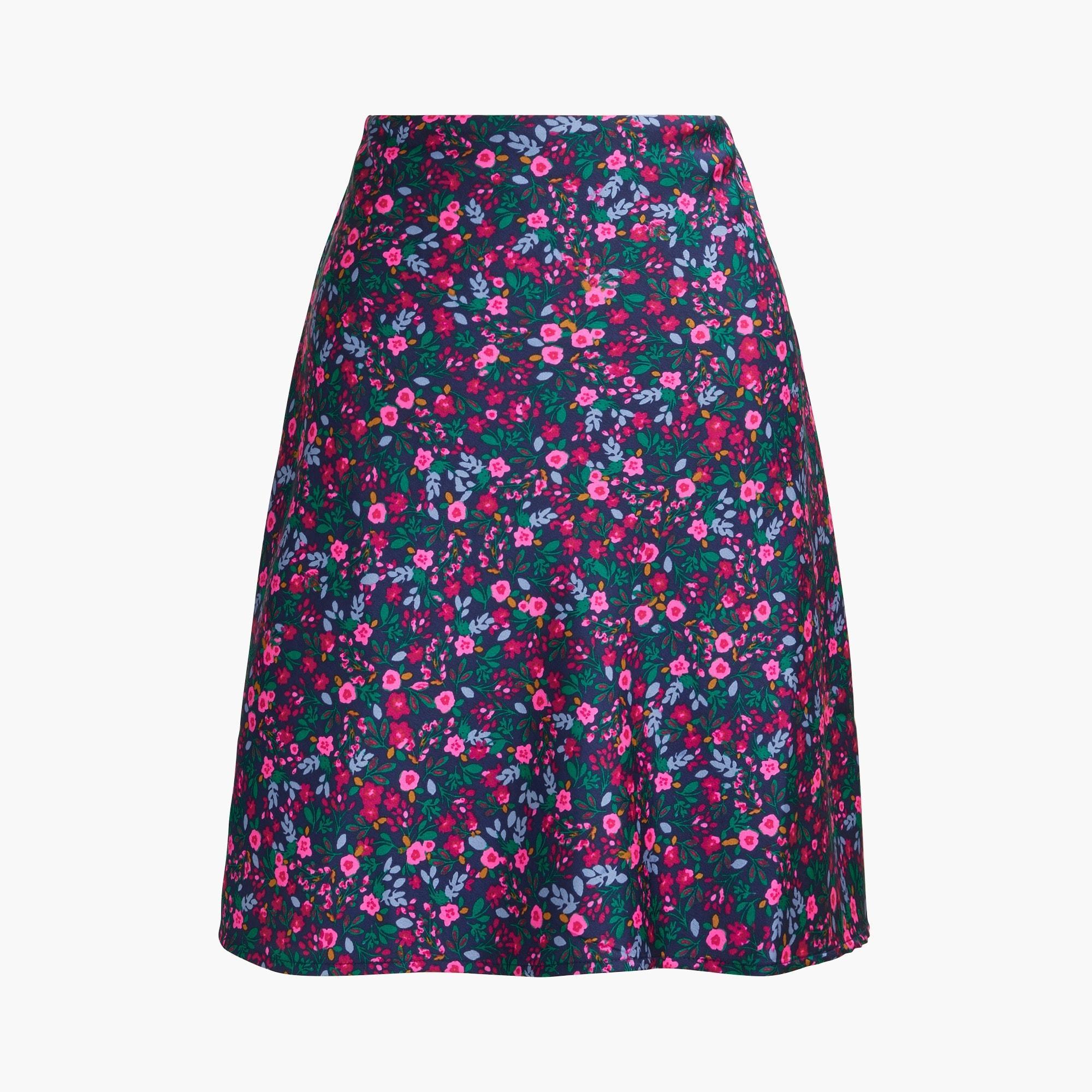 Mini bias-cut slip skirt Product Image