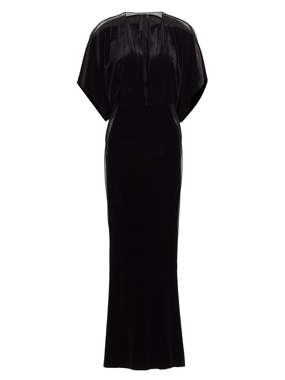 Womens Obie Velvet Mesh Gown Product Image