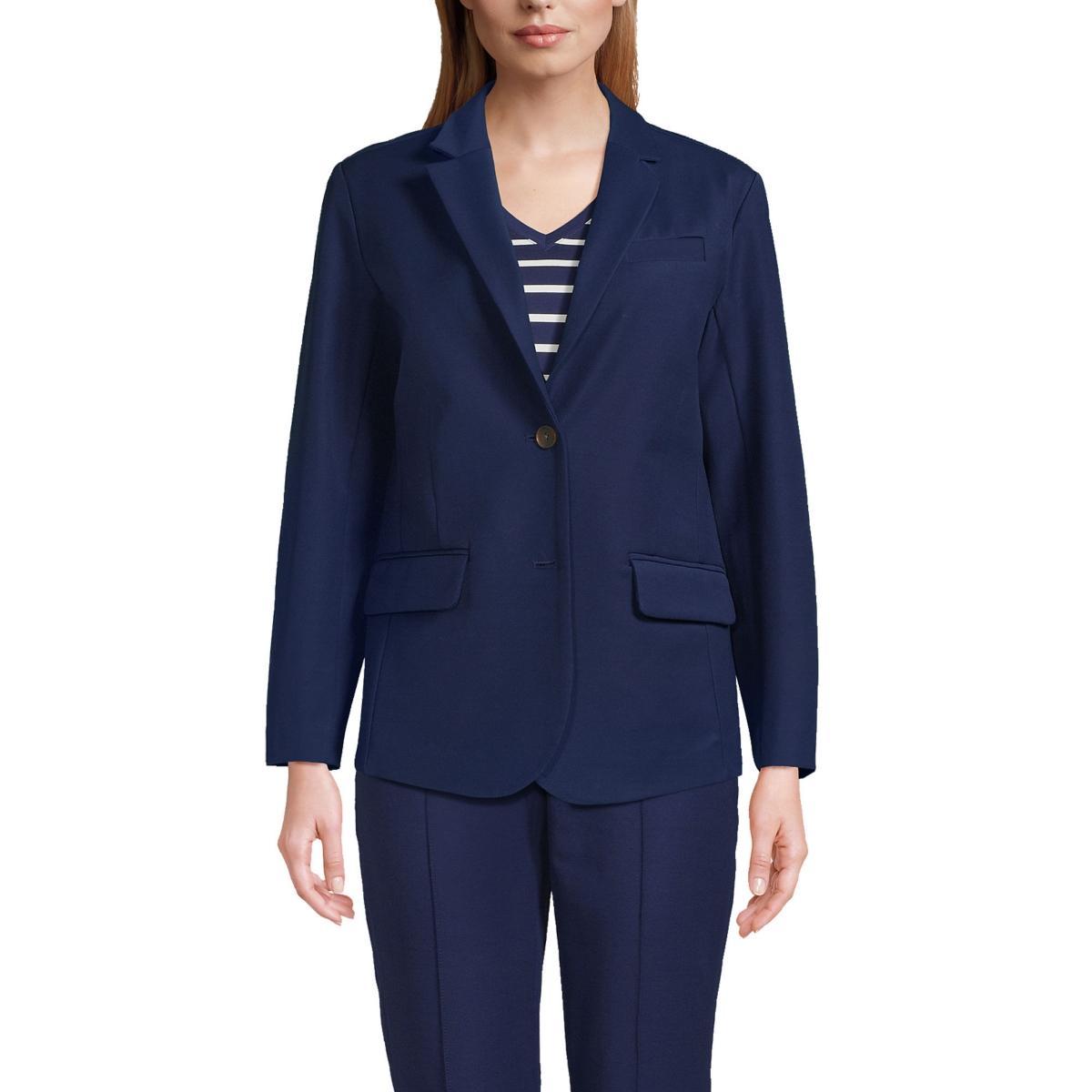 Lands End Womens Bi Stretch Blazer Jacket Product Image