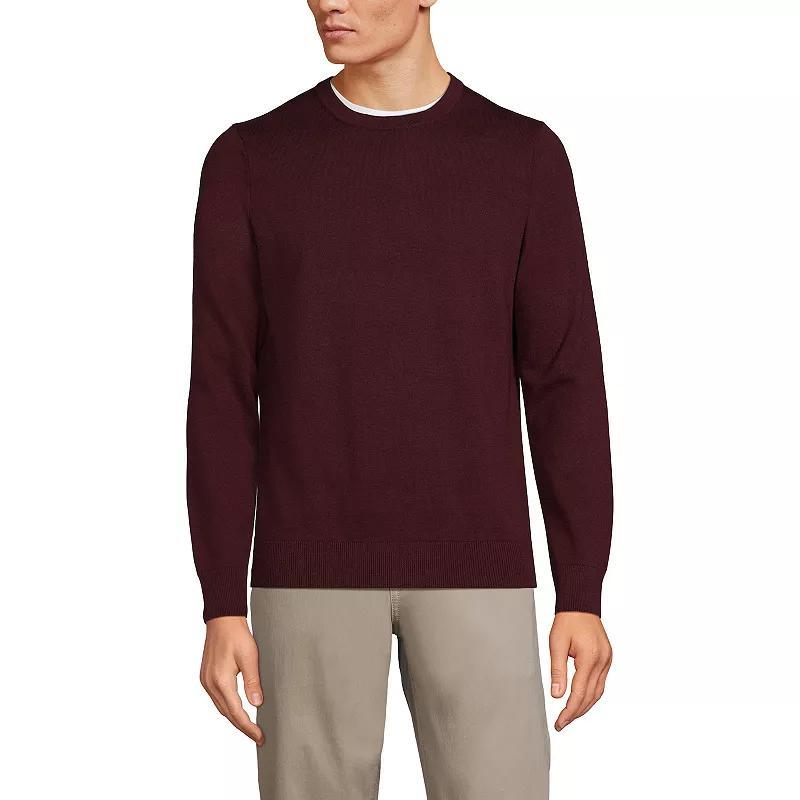 Big & Tall Lands End Fine Gauge Crewneck Sweater, Mens Product Image