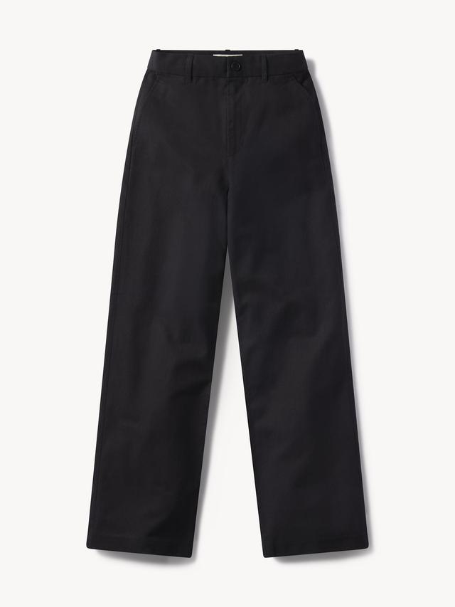 Black Ever Twill Straight Leg Trouser Product Image