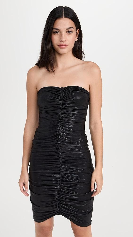 Norma Kamali Strapless Shirred Front Dress To Knee | Shopbop Product Image