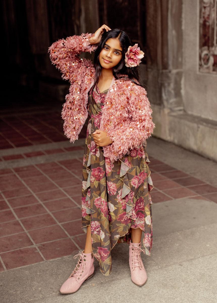 Kayden Dress in Bistre Floral Product Image