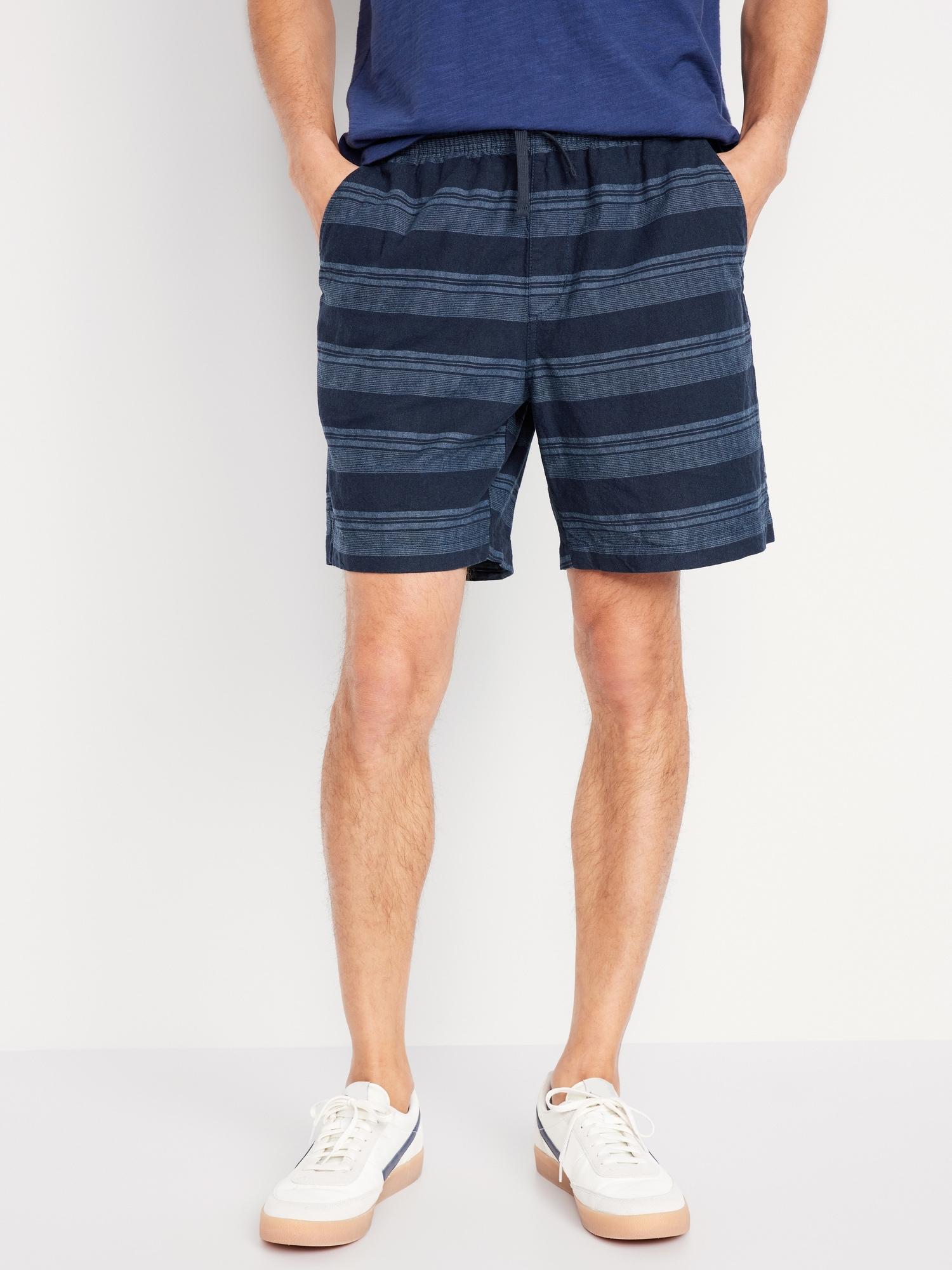 Linen-Blend Jogger Shorts -- 7-inch inseam Product Image