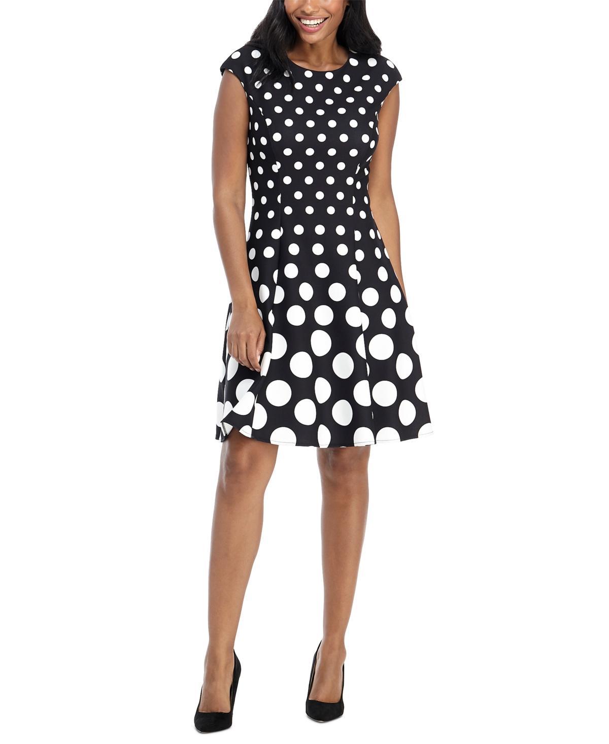 London Times Womens Printed Fit & Flare Dress Product Image