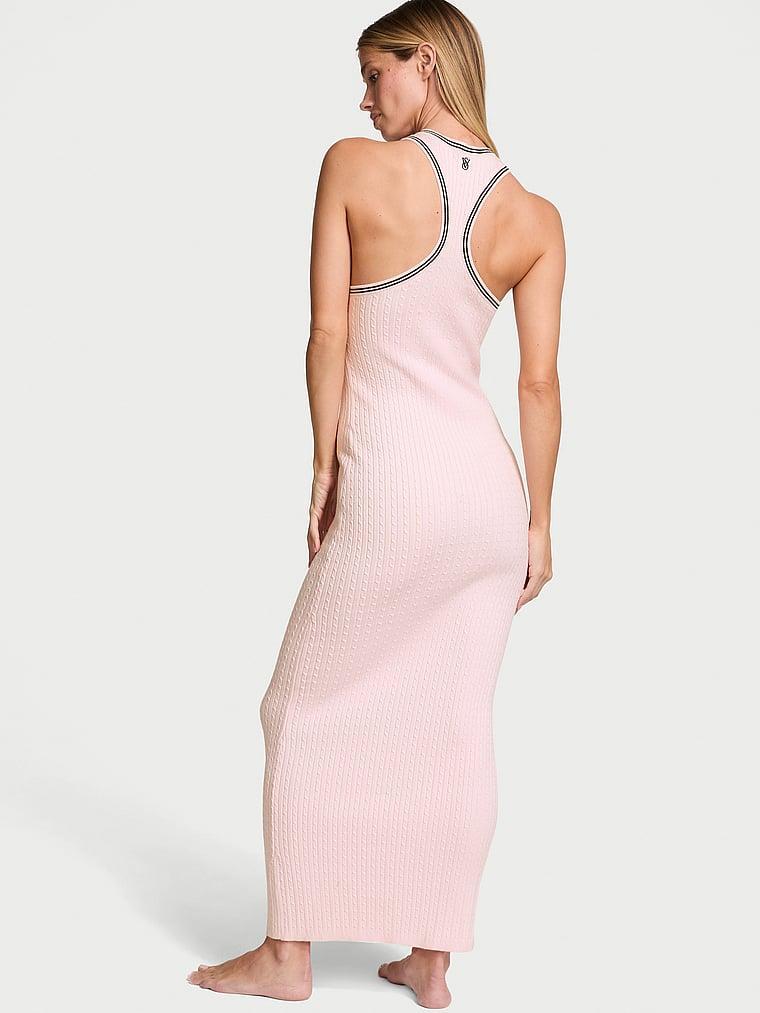 Luxe Cable-Knit Long Slip Dress Product Image