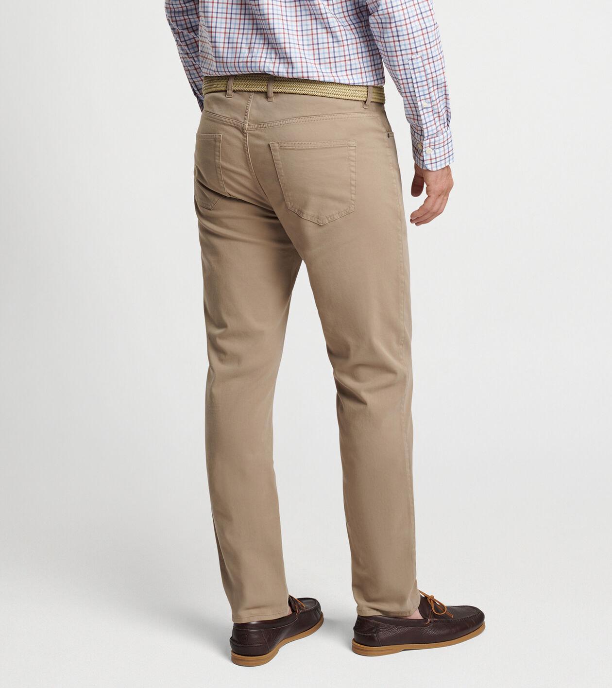 Peter Millar Mens Signature Sateen Five-Pocket Pant | Color: Grain | Size: 38 Product Image