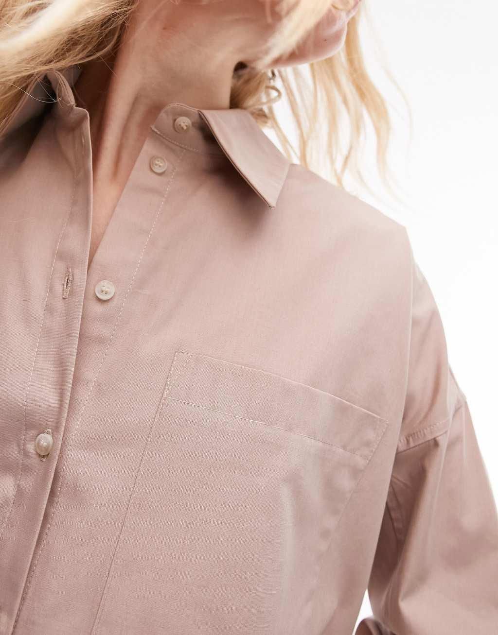 Topshop oversized poplin shirt Product Image