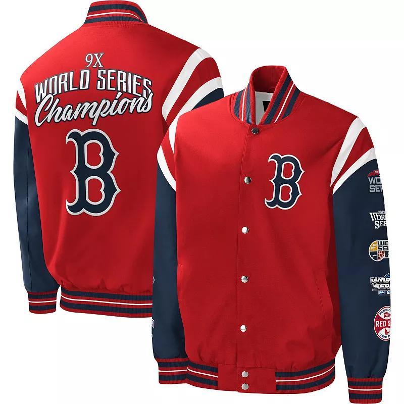 Mens G-III Sports by Carl Banks Boston Sox Title Holder Full-Snap Varsity Jacket Product Image