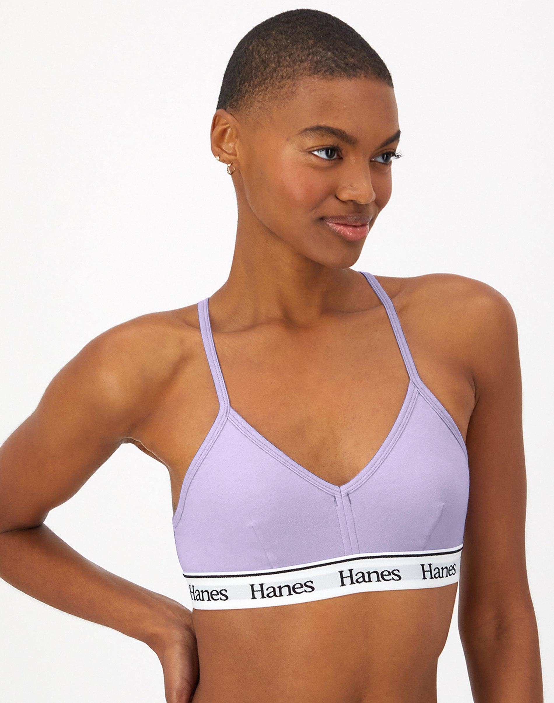 Hanes Originals Comfywear Womens Sleep Crop Bralette Shelton Red 2XL Product Image