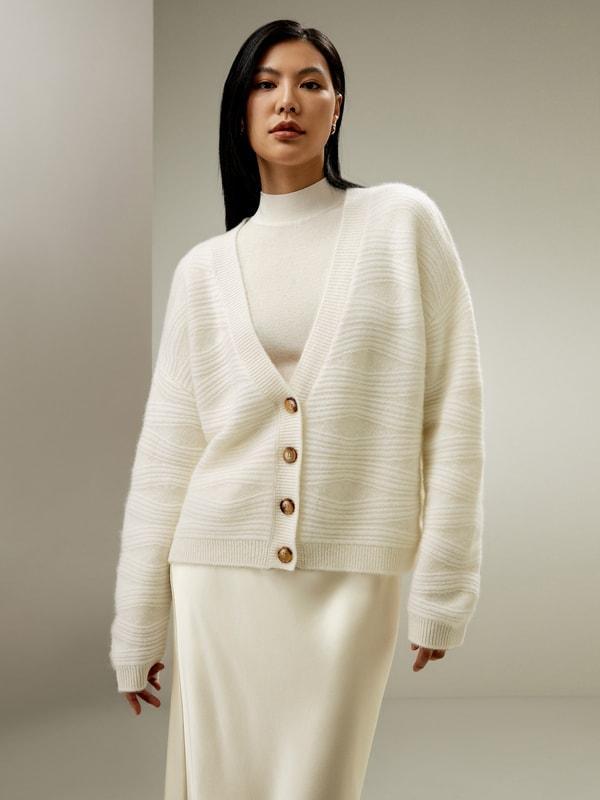 Water Ripple Cashmere Cardigan product image