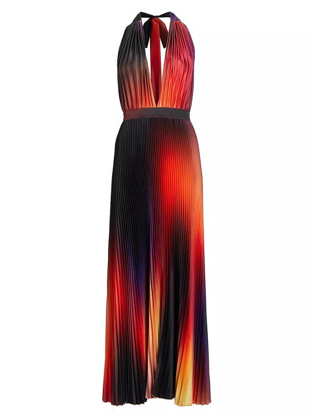 Les Éléments Moderniste Pleated Halter Gown Product Image