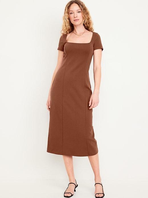 Square-Neck Midi Dress Product Image