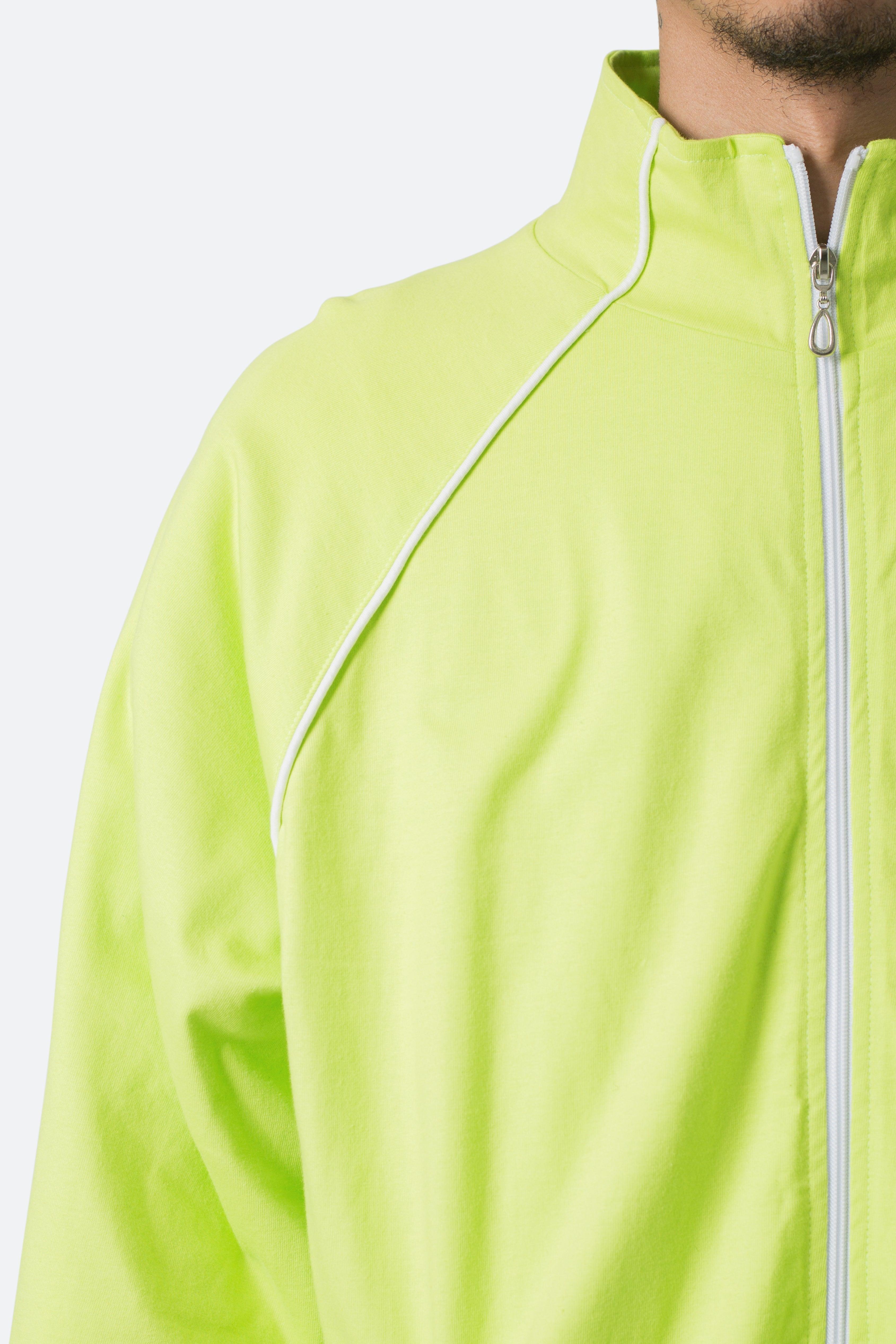 Oversized Jersey Track Jacket - Acid Lime Product Image