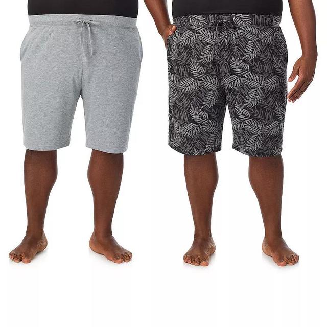 Big & Tall Cuddl Duds 2-Pack French Terry Pajama Shorts Set, Mens Product Image