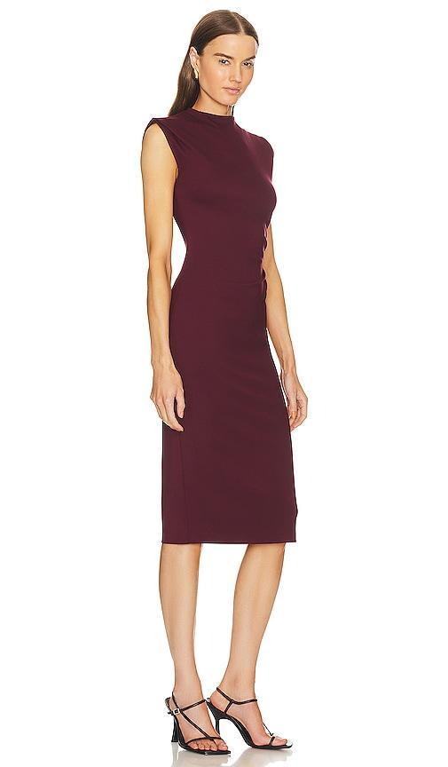 Darrius Sleeveless Pleated Bodycon Midi Dress Product Image