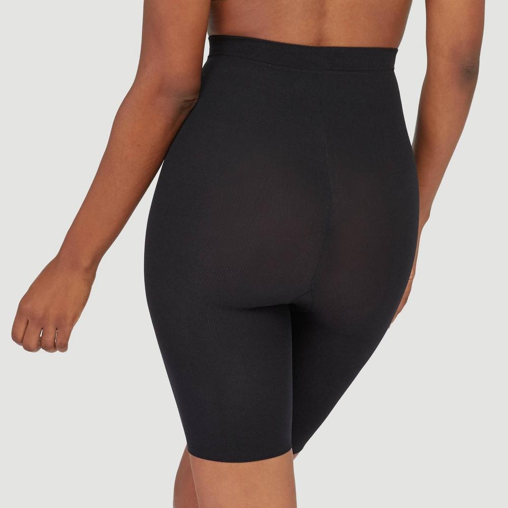 ASSETS by SPANX Womens High-Waist Mid-Thigh Super Control Shaper - Black 2 Product Image