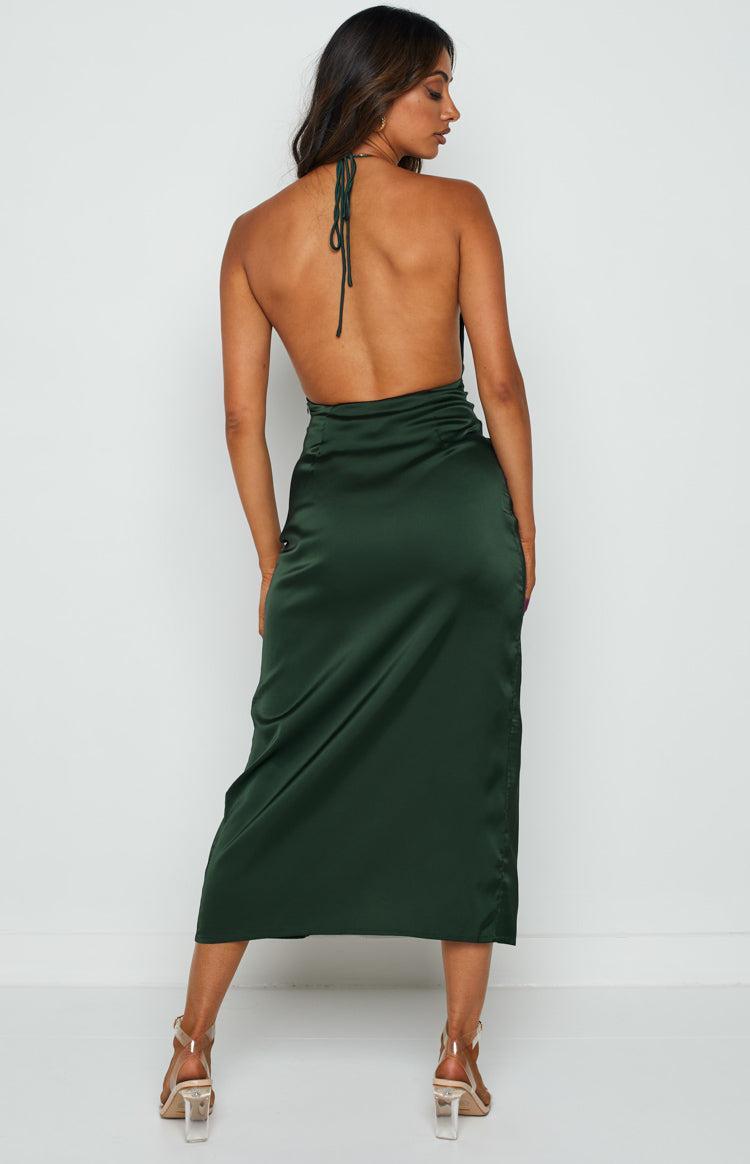 Rosey Emerald Midi Dress Product Image