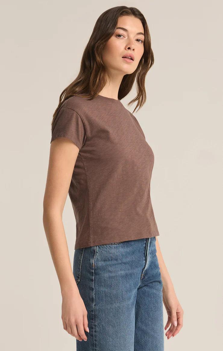 Z Supply Modern Slub Tee in Deep Taupe Product Image