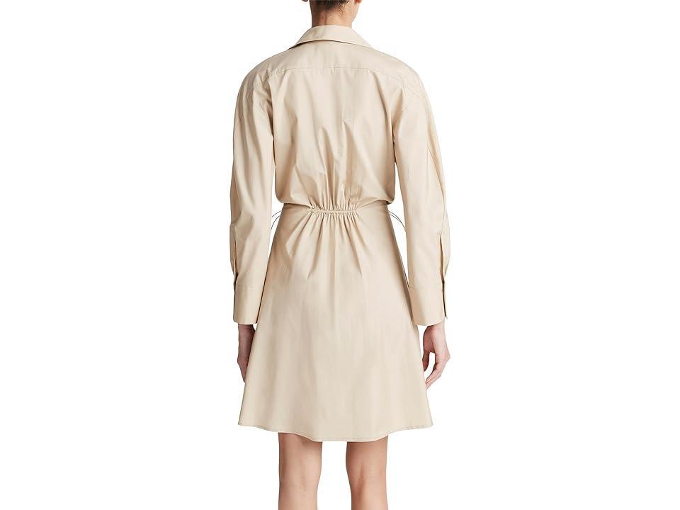 Vince Drawcord Ruched Shirt Dress Oak) Women's Dress Product Image