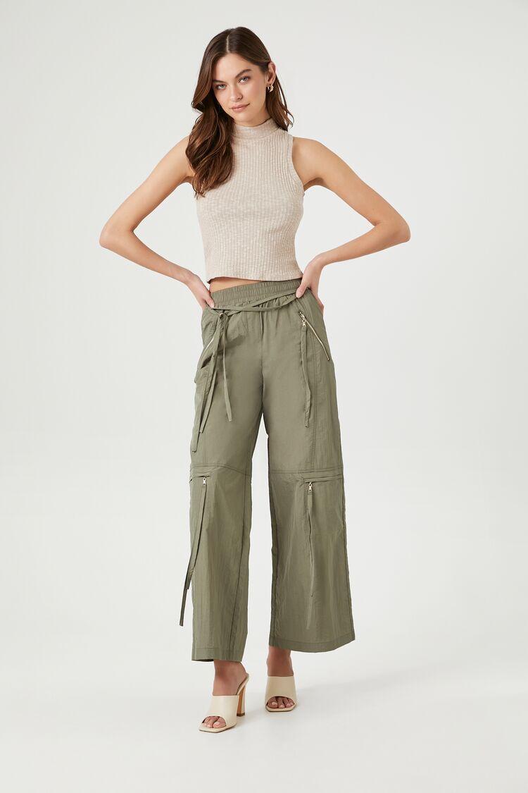 Strappy Wide-Leg Pants | Forever 21 Product Image