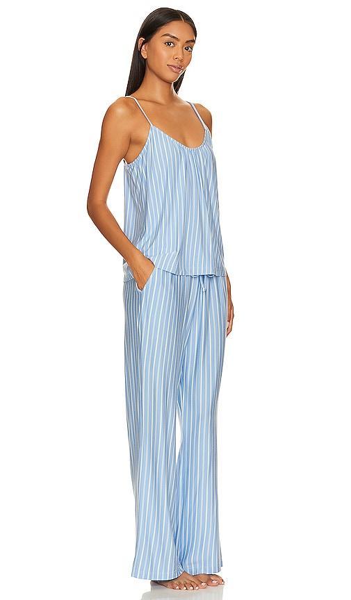 Eberjey The Tencel Modal Cami Pants Pajama Set (Nordic Stripes Vista Ivory) Women's Pajama Sets Product Image