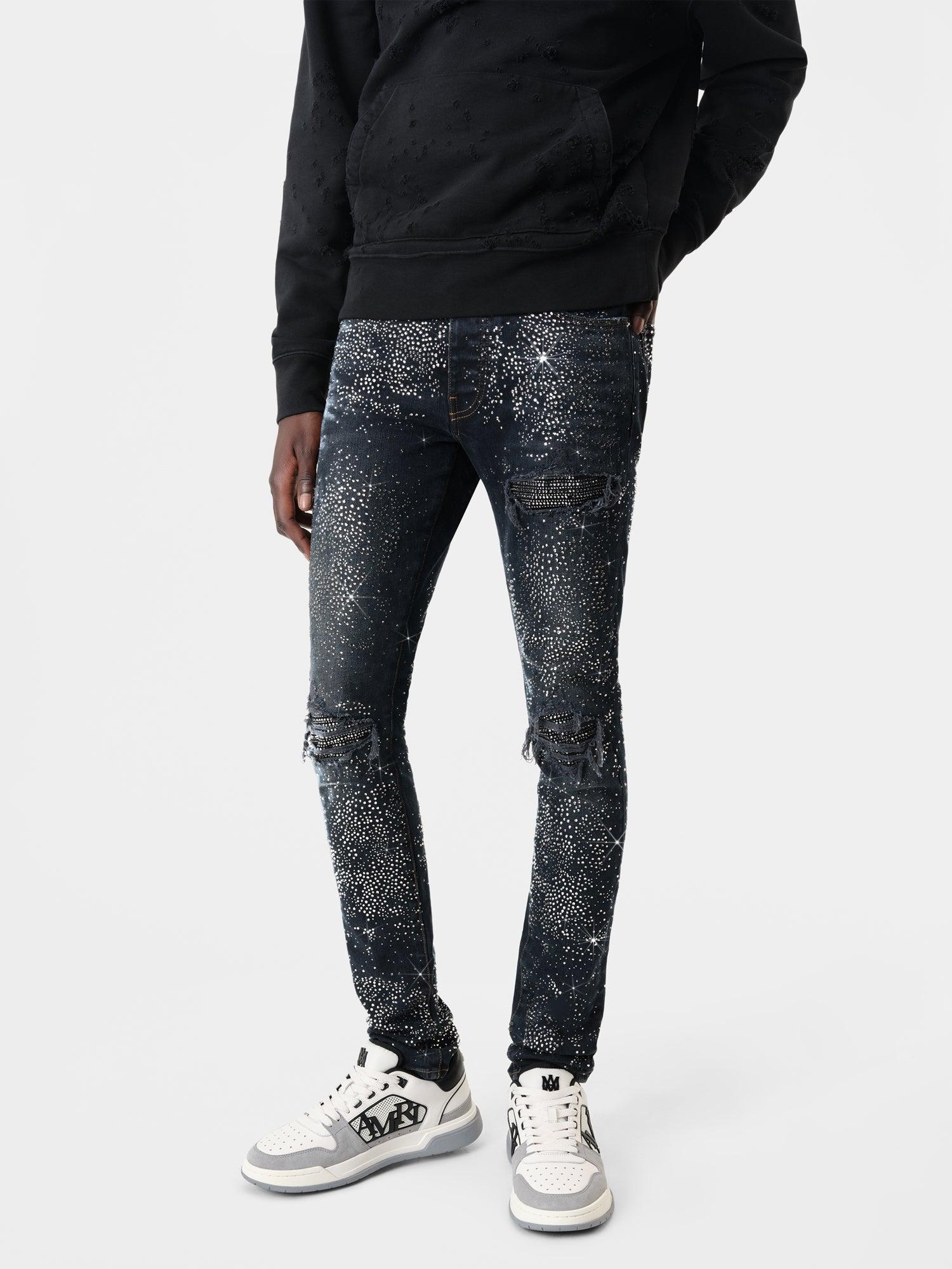 ALL OVER CRYSTAL MX1 JEAN - Midnight Indigo Male Product Image