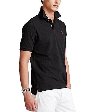 Mens Mesh Long Sleeve Polo Shirt Product Image